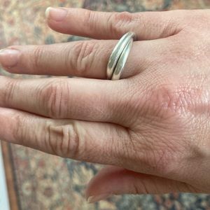 J. Hannah Duo Form Sterling Silver Ring Size 6